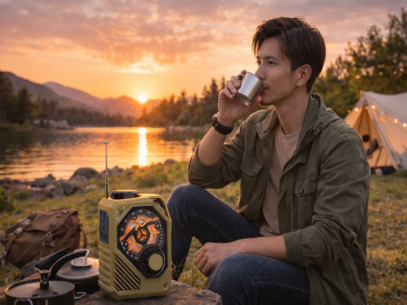 Outdoor LED Lighting AM FM Radio